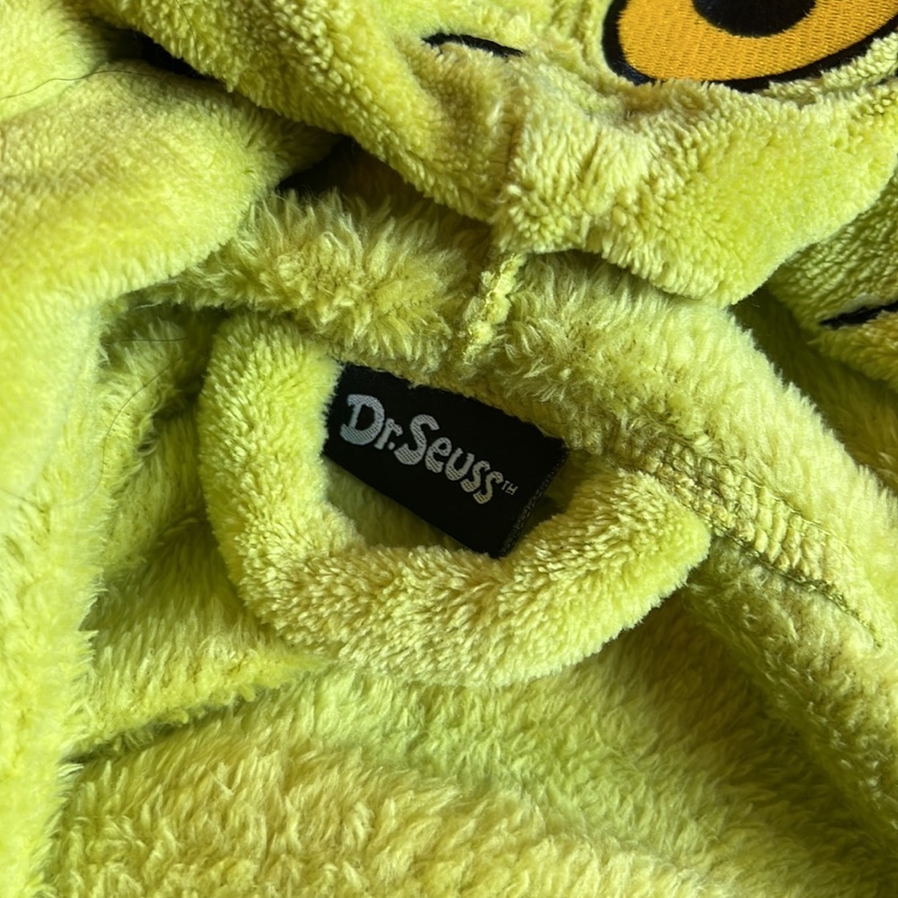 Dr Seuss The Grinch green hooded plush Mr Grinch Robe size large XL - Picture 7 of 8